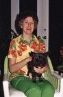 1974 Color Slide 692 Ohio Columbus Woman with Cairn Terrier Dog