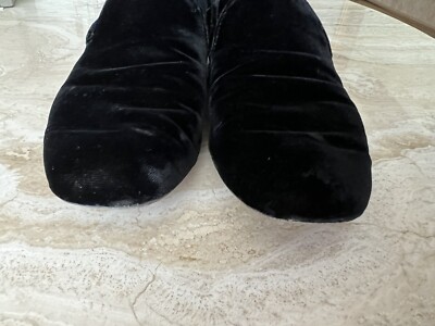 Vince Black Velvet Leather Slip On Flat Shoes Loafers 36. 6  display picture 3