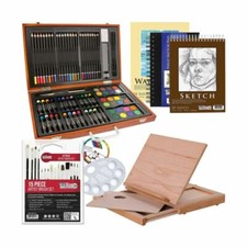 U.S. Art Supply - Wooden Case Deluxe Art Creativity - 102 pc NEW