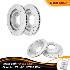 Front & Rear Drilled Brake Rotors for 2010 2011 2012 2013 - 2018 GX460 4Runner