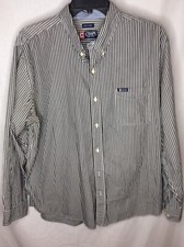 CHAPS Easy Care XL Long Sleeve Button Down Shirt Striped 1507