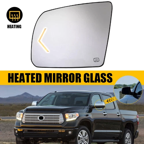 For Toyota Sequoia 2008-2017 Tundra 2007-2021 Mirror Glass Heated Driver Side H