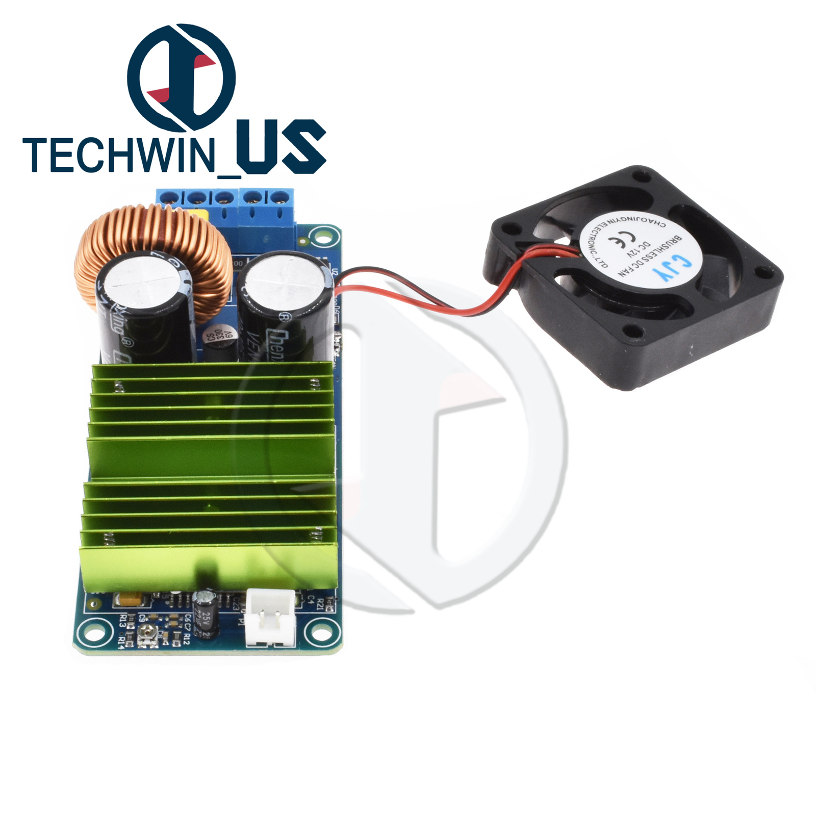 HiFi Ad Alta Efficienza Amplificatore Digitale IRS2092S 500W Mono Canale - Scheda Potenza Classe D Con Ventola Amplificatore Potenza Ventola - Foto 5