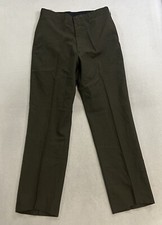 Vintage Army Dress Trousers Men  s 34R Wool Polyester Blend Gabardine Green