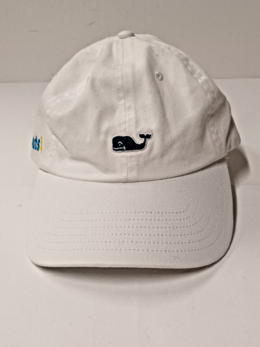 Vineyard Vines Hat Cap Adult One Size White Cotton Adjustable Strap Whale Logo - Picture 1 of 6