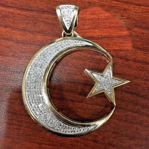 10k Yellow Gold Moon And Star Charm 