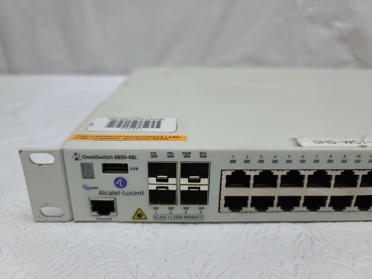Switch 付属多数 OmniSwitch Alcatel Lucent 6850-48 48 Port Switch | eBay