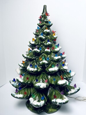 * vintage mole tree ❀ ヴィンテージモールのクリスマスツリー VTG Ceramic Christmas Tree 1970s Atlantic Mold 24