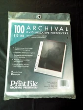 Archival Photo Pages Holds Two 8 x 10" Prints, Pack of 100  8" x 10" 810 - 1HB