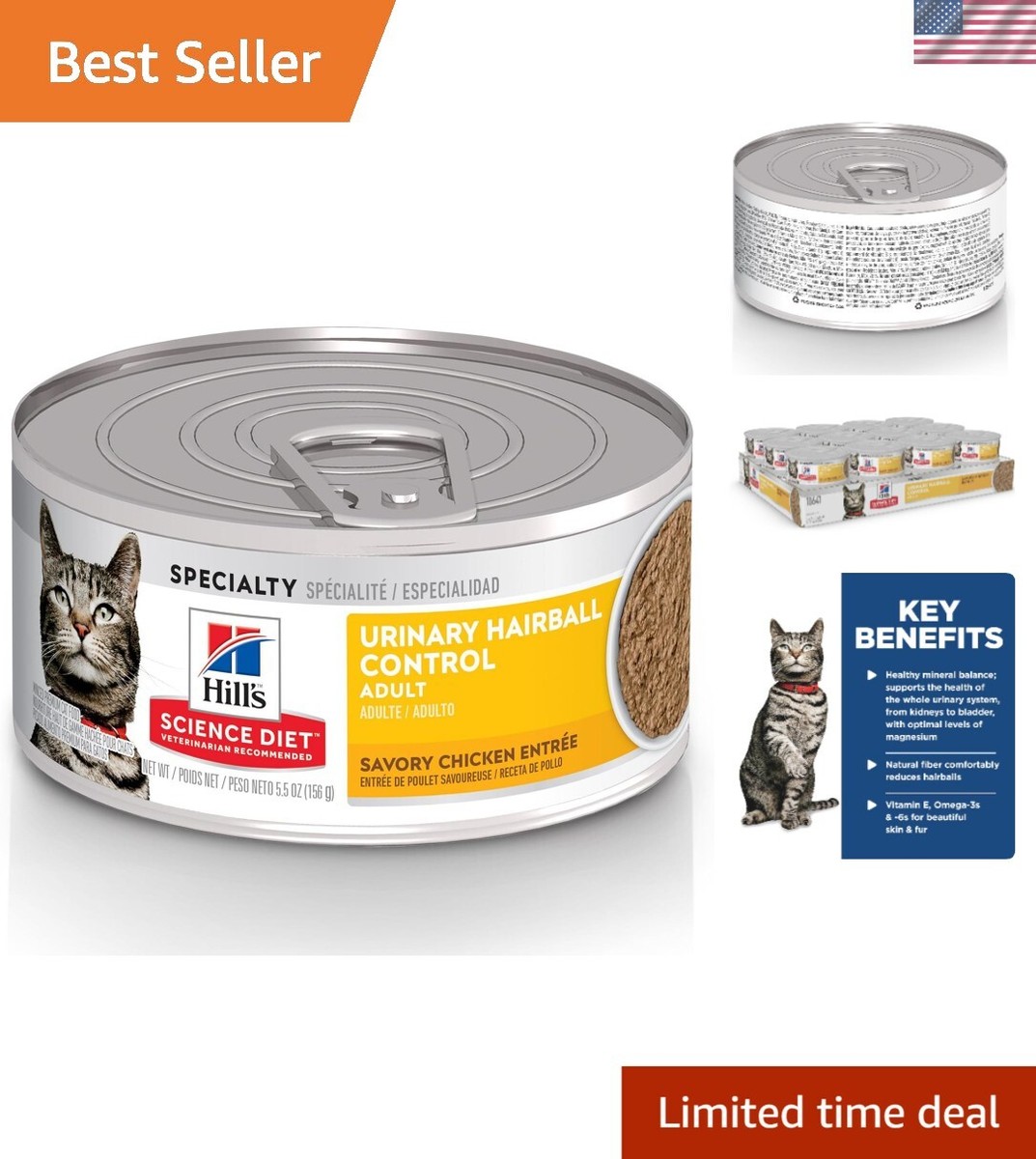 Science Diet Chicken Minced Wet Cat Food for Urinary Hairball