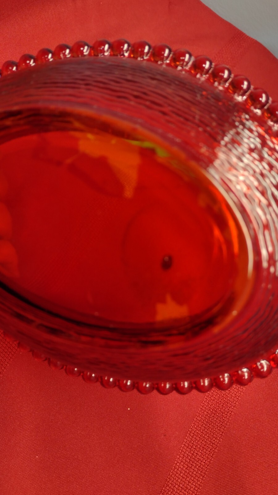 Vintage Indiana Glass Hen on the Nest Dish, Red Glass Chicken Candy