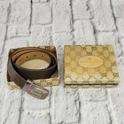 Vintage Gucci Parfumes Italy Buckle Belt Gold Silver Hardware In Box SOLD AS IS