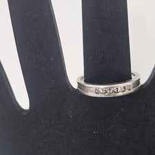 Sterling Silver 925 CZ band ring sz11