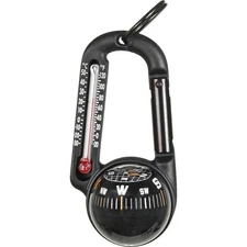NEW Sun TempaComp Thermometer Compass Carabiner Key Ring Temperature Biner 815