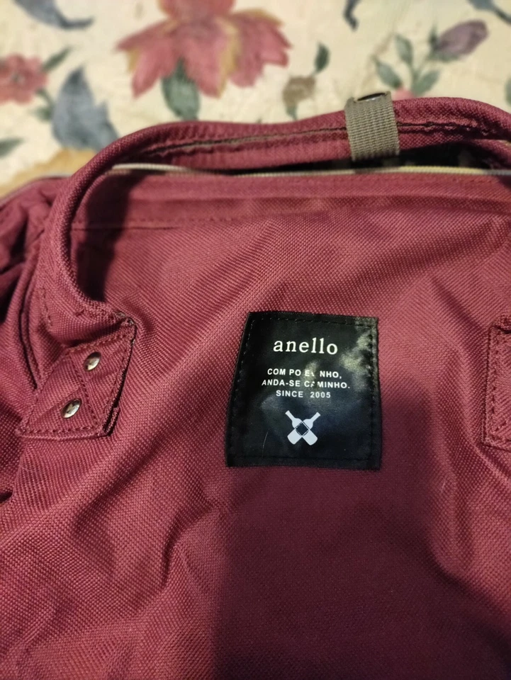 Japan Anello Backpack Unisex Bordo Waterproof Canvas Bag Campus - STAINED Strong - Image 3 of 4
