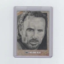 WALKING DEAD ROAD TO ALEXANDRIA RICK GRIMES SKETCH CARD BY BRETT A. FARR   1/1!
