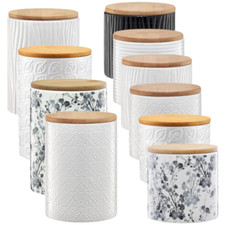 Vorratsbehälter Vorratsdose Keramikdose Holzdeckel Behälter Dose 670 ml/1,11 L