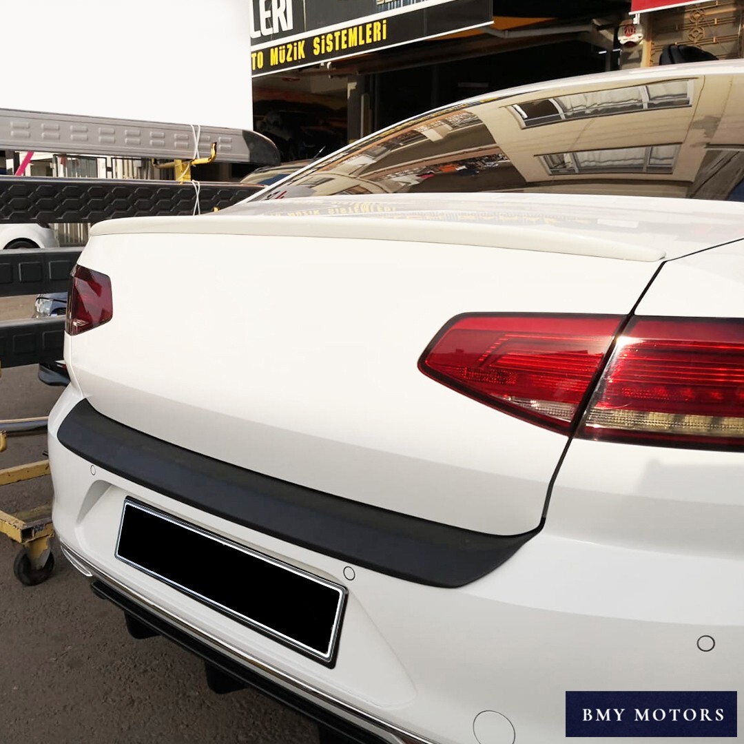 Rear bumper protector Volkswagen Passat Variant (B8) stainless steel brushed