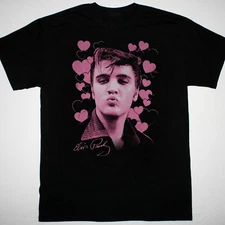 Elvis Presley Men T-shirt Black Short Sleeve All Sizes S-5XL JJ4083