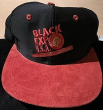Rare BLACK EXPO U.S.A. 93 Red & Black Cap Red Bib..Adjustable 5th Anniversary
