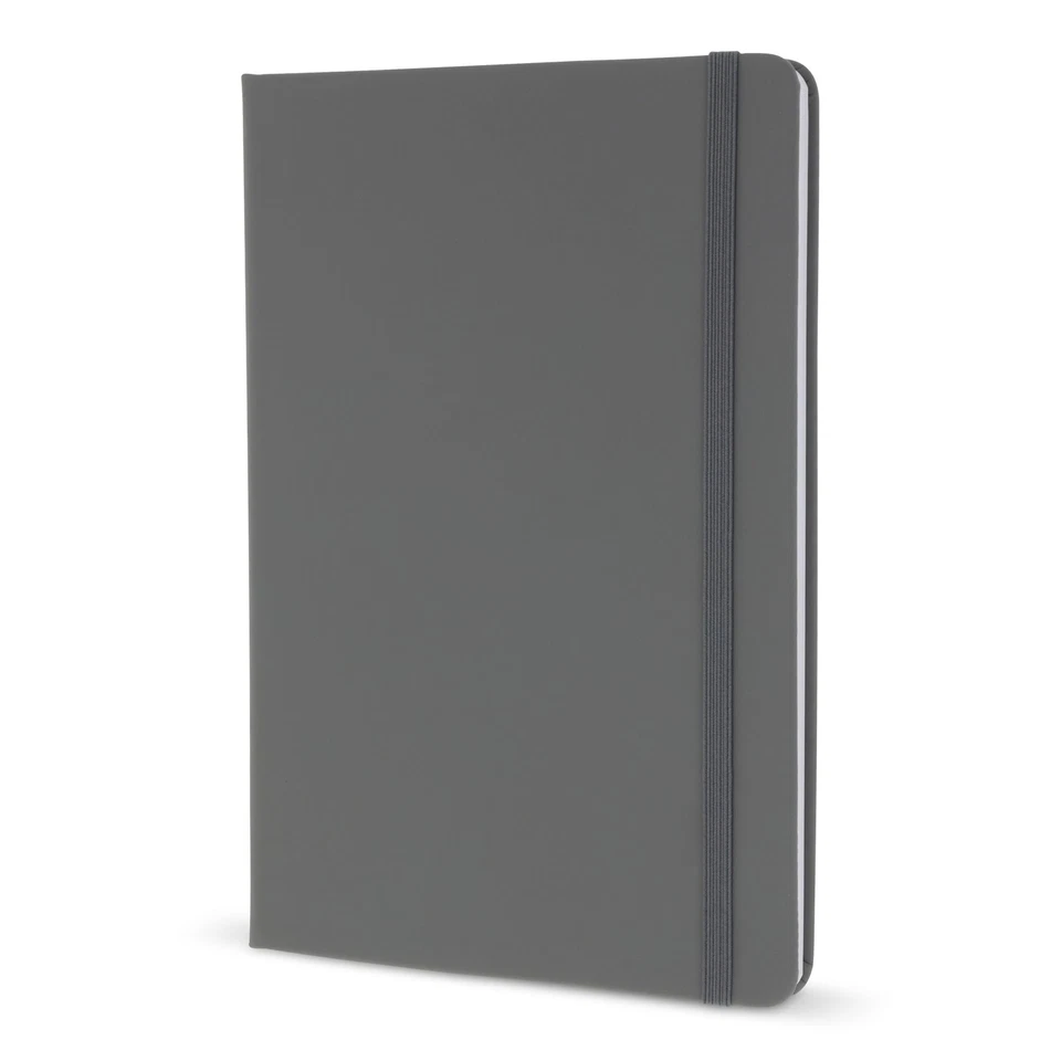 TOPPOINT Notizbuch / DIN A5 / 192 S. / liniert / PU Hardcover / Farbe: grau