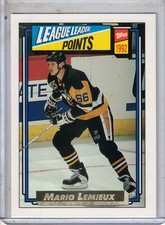 1992-93 TOPPS hockey Mario Lemieux GOLD parallel card #504 PITTSBURGH PENGUINS