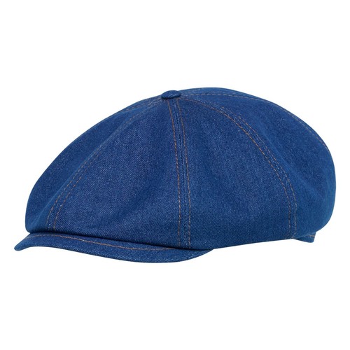 Berretto Sterkowski SHELBY Denim Vintage Stile Classico Vacanze Newsboy Blu/Nero - Foto 12 di 26