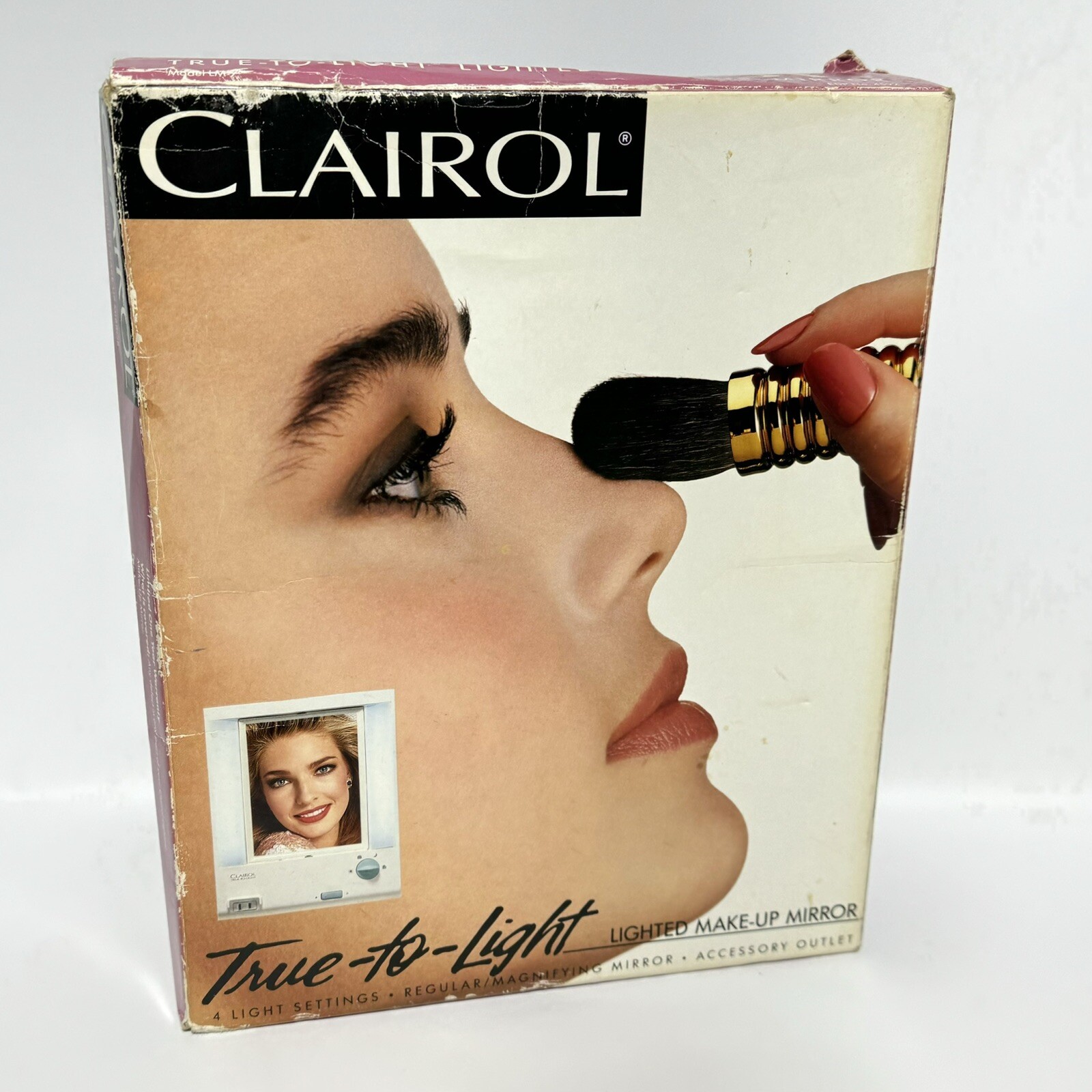 Vintage Clairol True to Light Lighted Makeup Mirror LM7 Dual Sided NEW