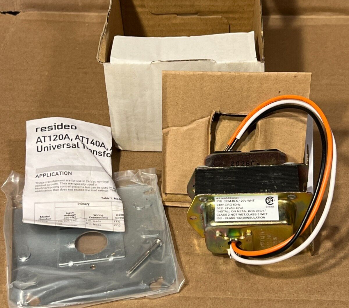 Honeywell AT140A 1042 40VA General Purpose Transformer 24VAC