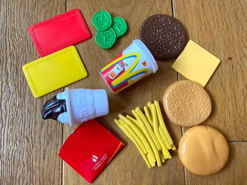 McDonalds Vintage 2004 Cash Register Lights Sounds Playset + Toy Accessories - Photo 12/17