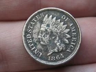 1864 Copper Nickel CN Indian Head Cent Penny- VG/Fine Details
