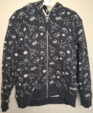 Hanna Andersson Print Faux Shearling Lined Hoodie Jacket Sz 120 6/7