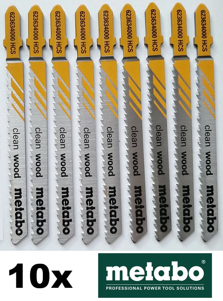 10x Metabo T101B Stichsägeblätter clean Wood Makita BOSCH Skil Holzplatten