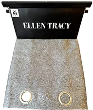 Designer Curtains 2 Panels Pair 38" x 84" Gray Silver Metallic Shimmer Grommet