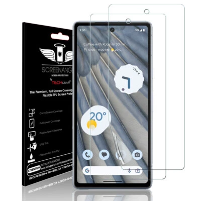 2x TECHGEAR (TPU) FULL COVERAGE Screen Protector Covers for Google Pixel 7a