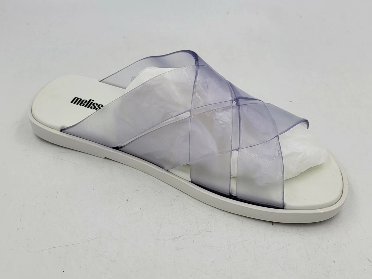 Melissa Women s White Clear Breeze Strappy Flip Flop Scented