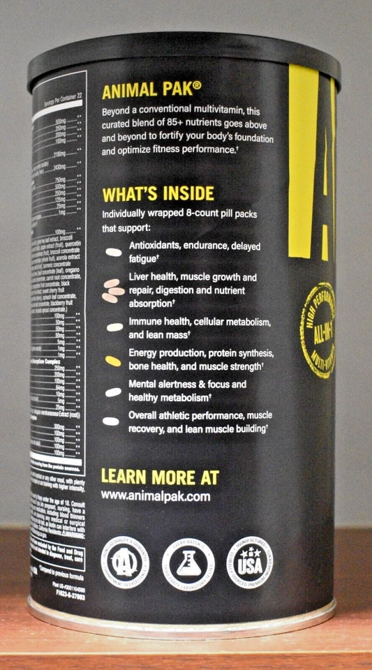 Universal Nutrition ANIMAL PAK 44 упаковки мульти минерал НОВАЯ УЛУЧШЕННАЯ ФОРМУЛА - Изображение 4 из 4