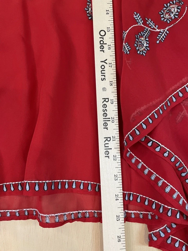 Poncho transparente para mujer Alloy Apparel rojo talla M Foto 4 de 4