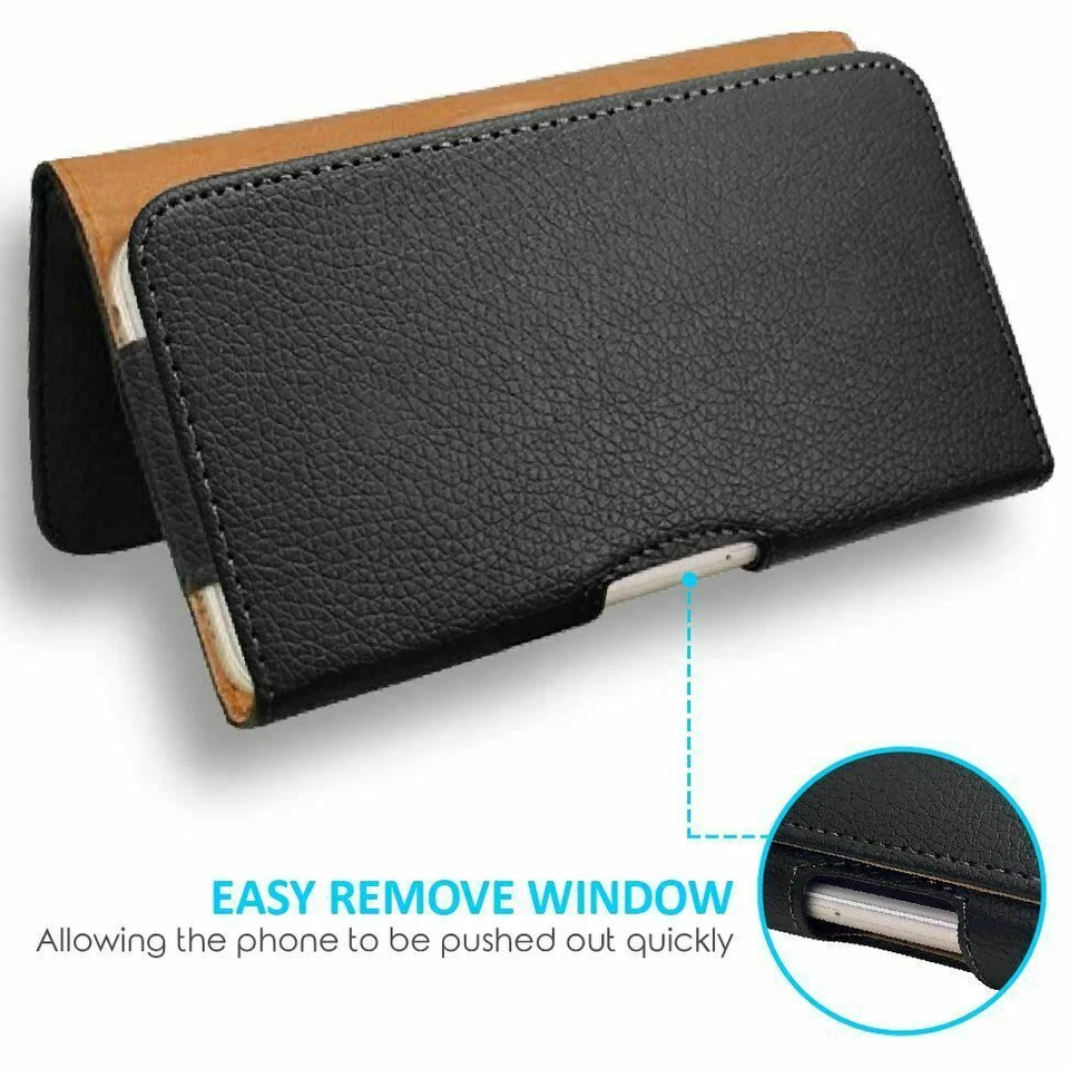 Universal PU Leather Belt Pouch Wallet Clip Hip Loop Case Cover For All Phones - Image 4 of 4