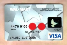 WALMART Valued Customer, Stars ( 2007 ) Debit / Gift Card ( $0 - EXPIRED )