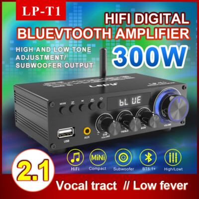 Lepy HIFI LP-T1 Bluetooth Stereo USB BT Car Home Audio Amplifier 3A Adapter