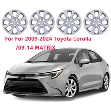16 Silver Wheel Cover 4pc Hubcaps Set For 2009-2025 Toyota Corolla09-14 Matrix