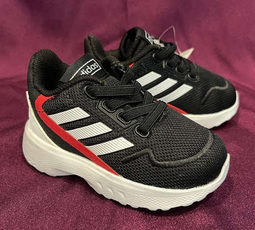adidas Baby Toddler Running Shoes Size: 4K Black/White/Red EG3937 | eBay