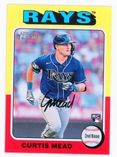 2024 Topps Heritage Curtis Mead RC #176 Rays Rookie Card Retro. rookie card picture