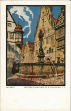 Old postcard postcard Rothenburg-Herterichbrunnen GERMANY (1074442)