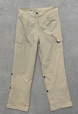 Tilley Outdoor Pants Women's Size 10 Beige Roll Up Leg Nylon Hiking Camping