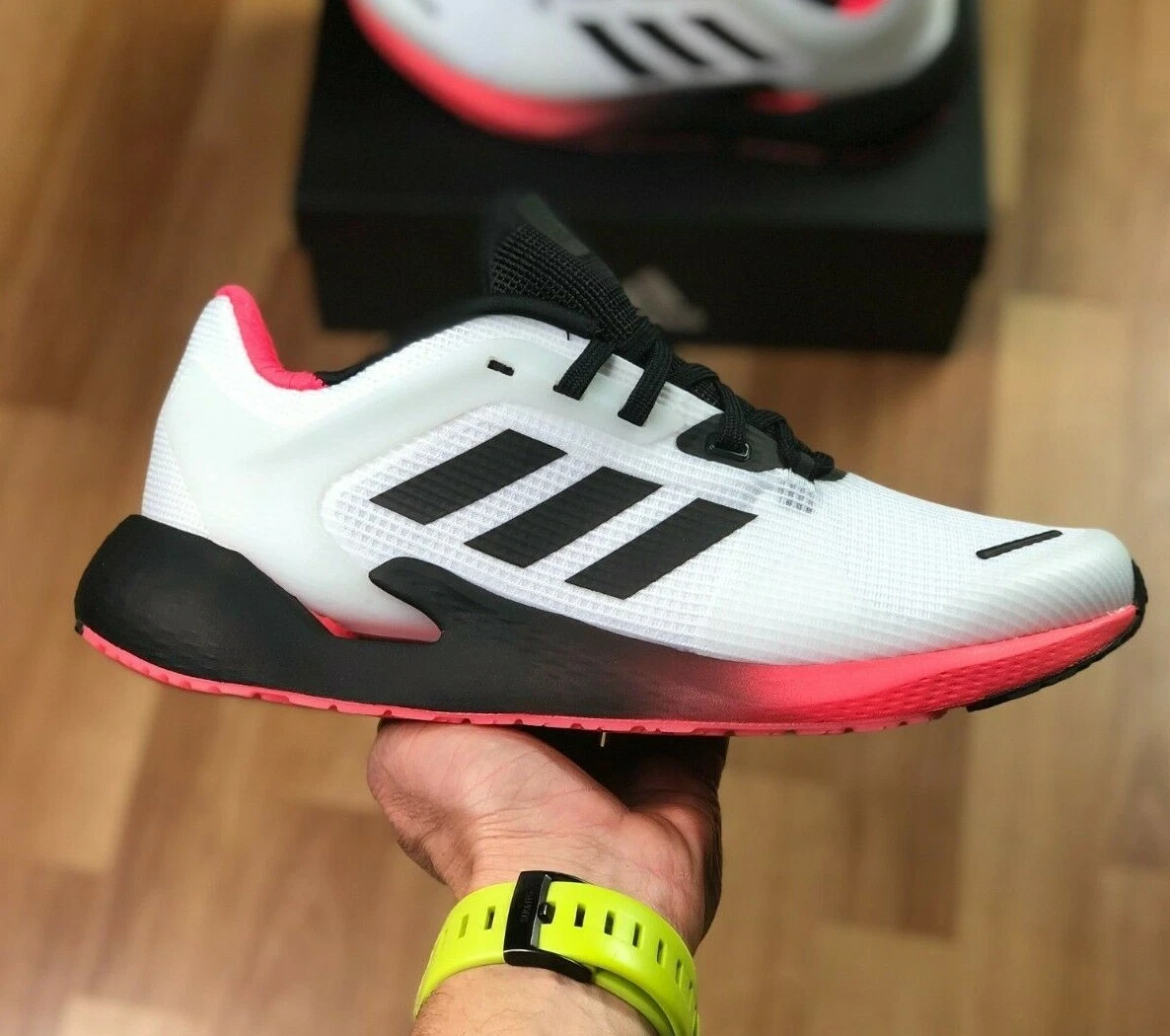 Adidas Alphatorsion M Mens Running Shoes EG5082 White / Black / Pink Size  9.5 | eBay