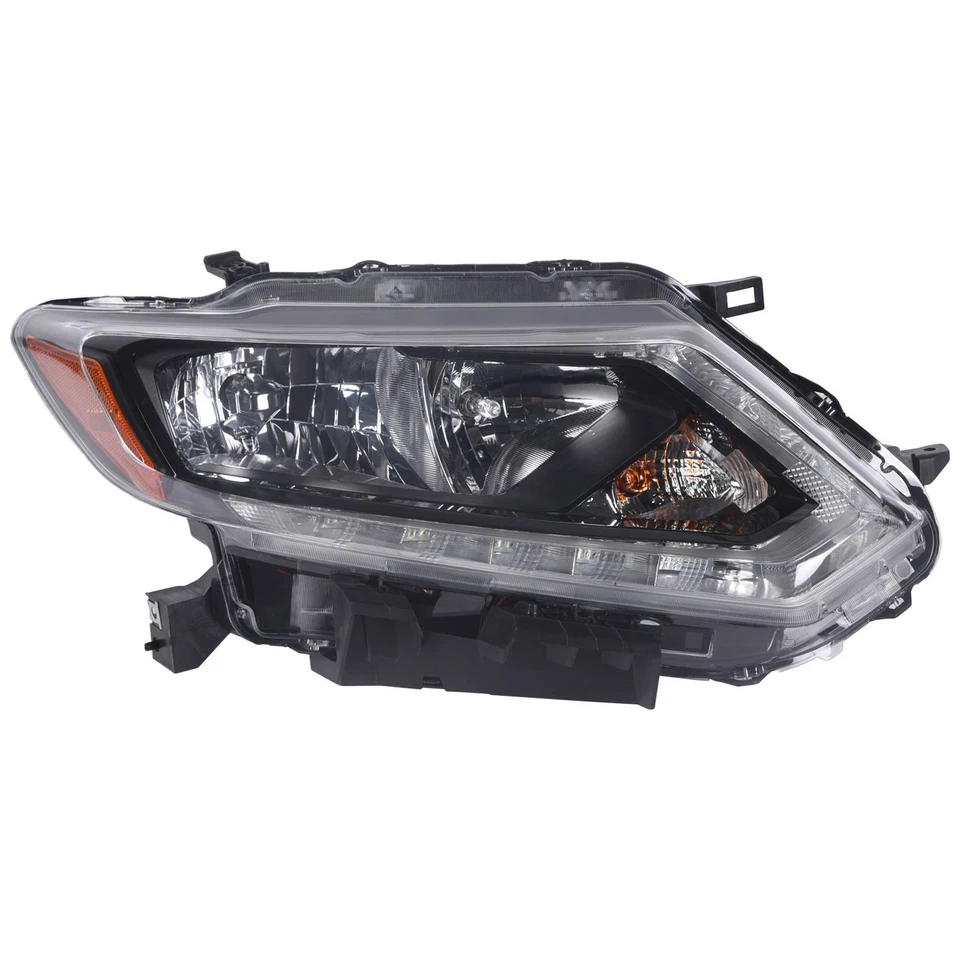 Headlights Headlamp Left+R Black shell Amber corners For Nissan Rogue 2014-2016 - Изображение 4 из 4