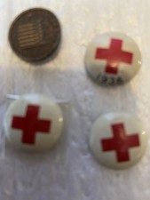 Vintage American Red Cross Pinback Buttons Lot of 4