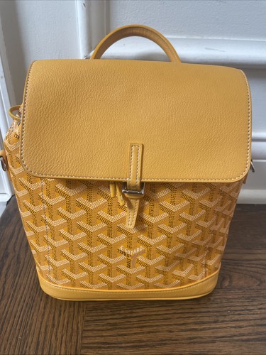 Goyard  Alpin Mini Yellow Canvas Backpack For Women with straps 